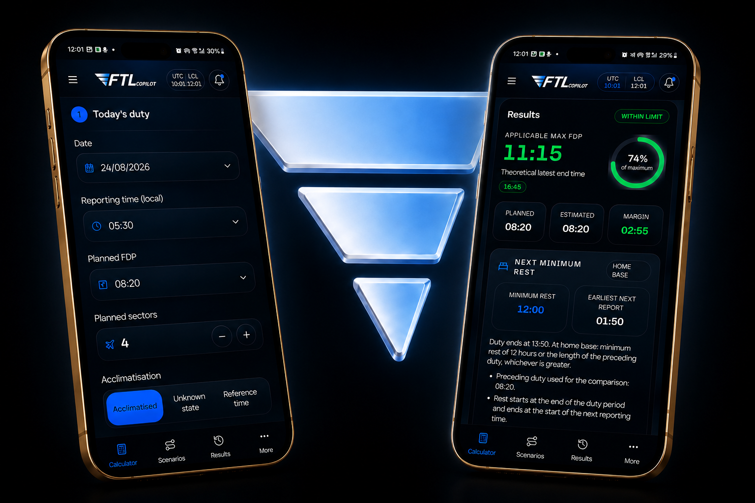 Mockup ordinateur et smartphone — FTL Copilot
